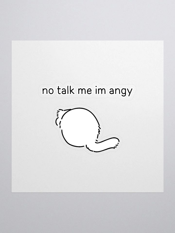 No Talk Manul Angy - Sticker product image (3)