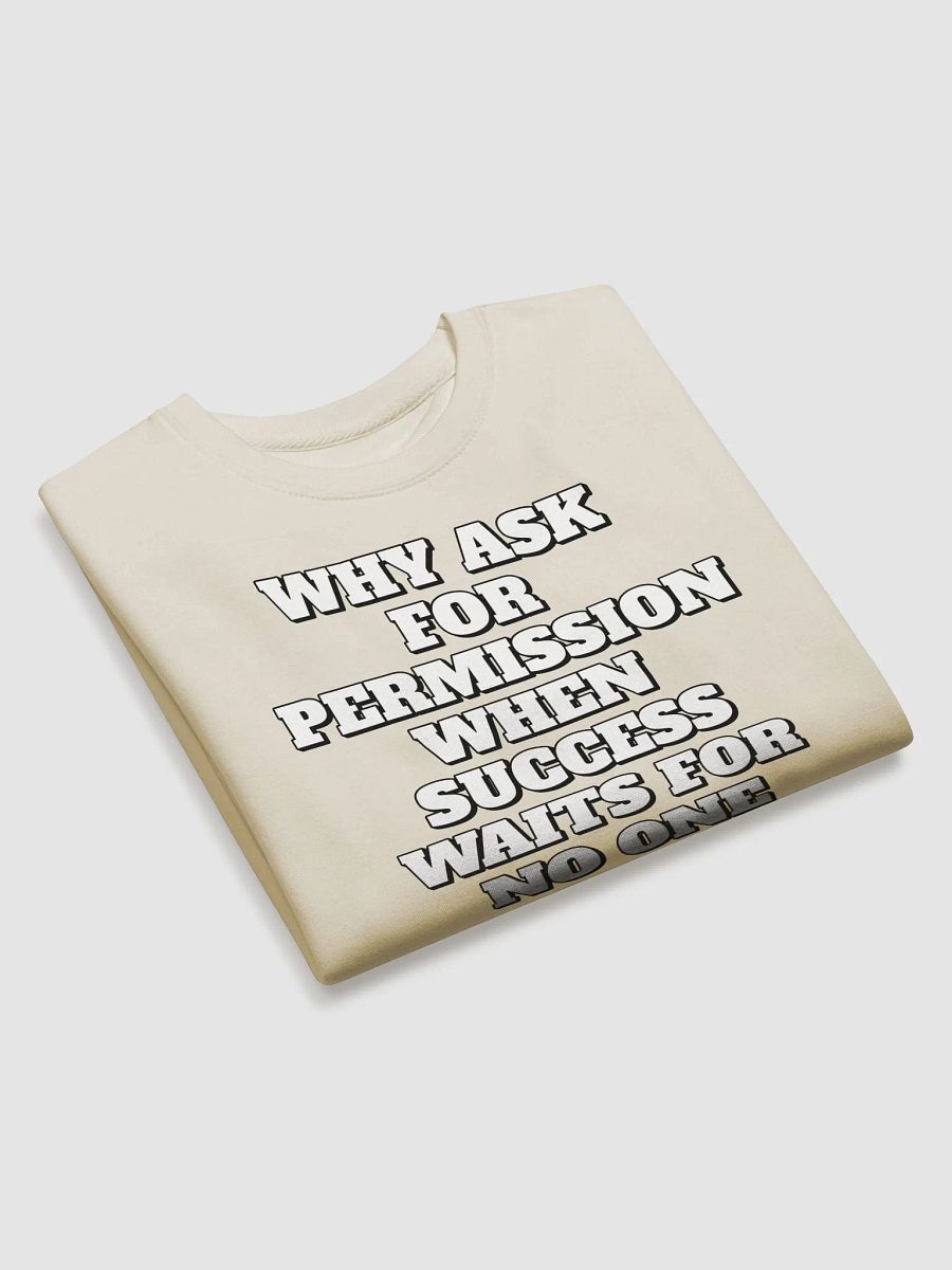 Why Ask For Permission When Success Waits For No One - Motivational Sweatshirt product image (5)