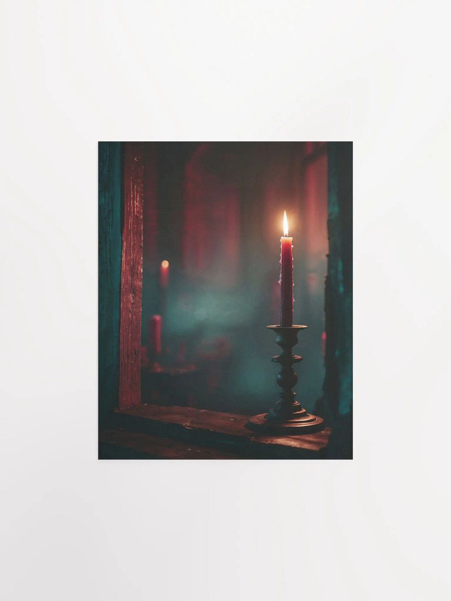 Moody Burgundy Candle Poster product image (29)