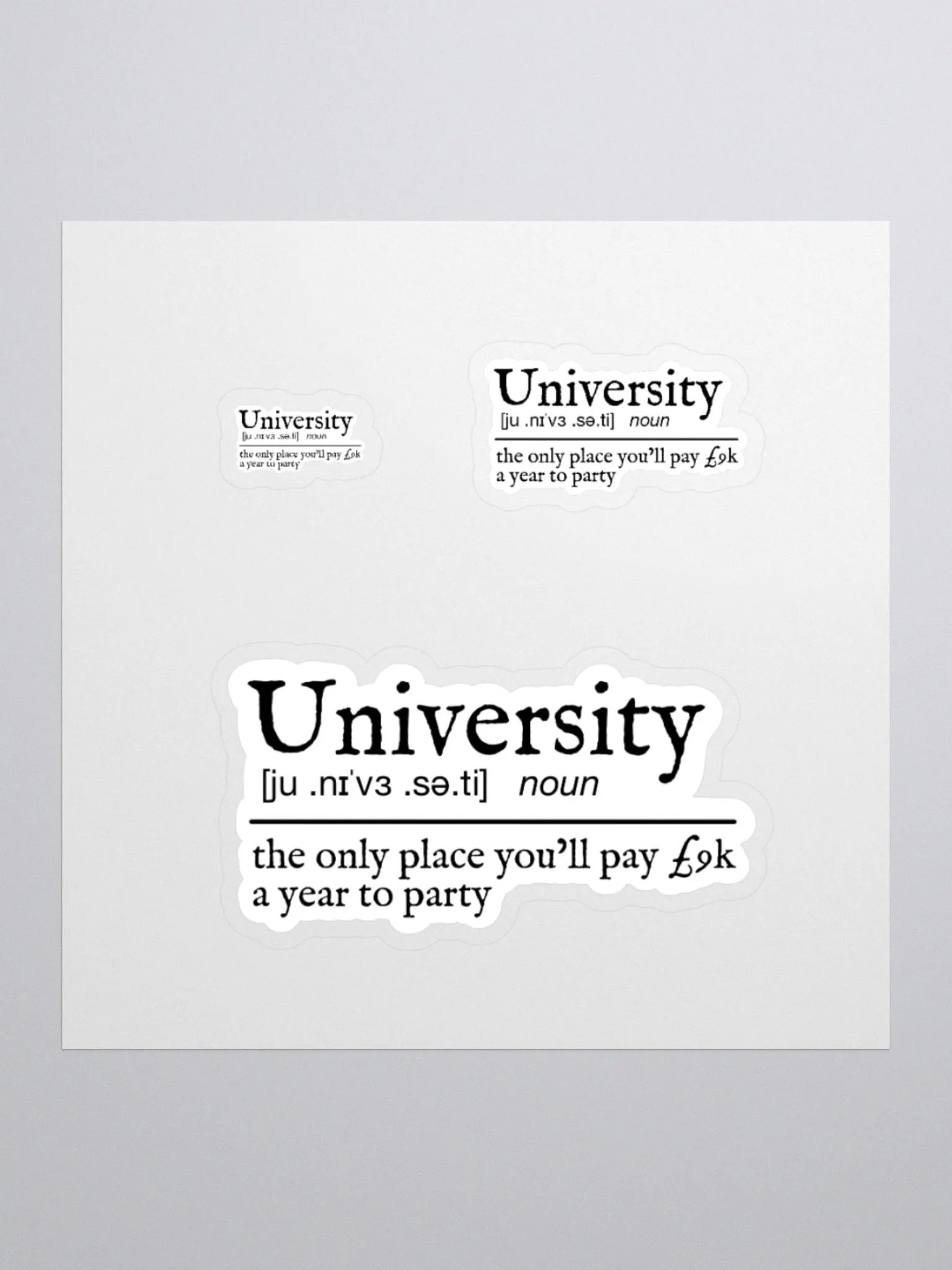 University Definition Sticker product image (1)