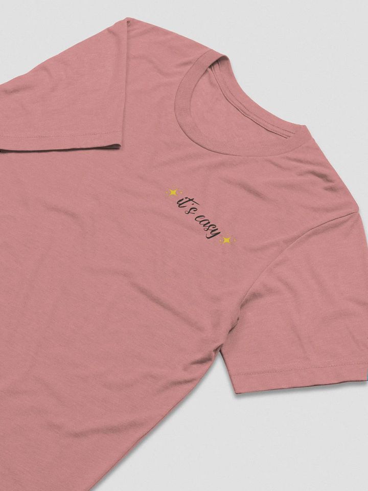It's Easy T-Shirt (pink, blue, & white) product image (1)