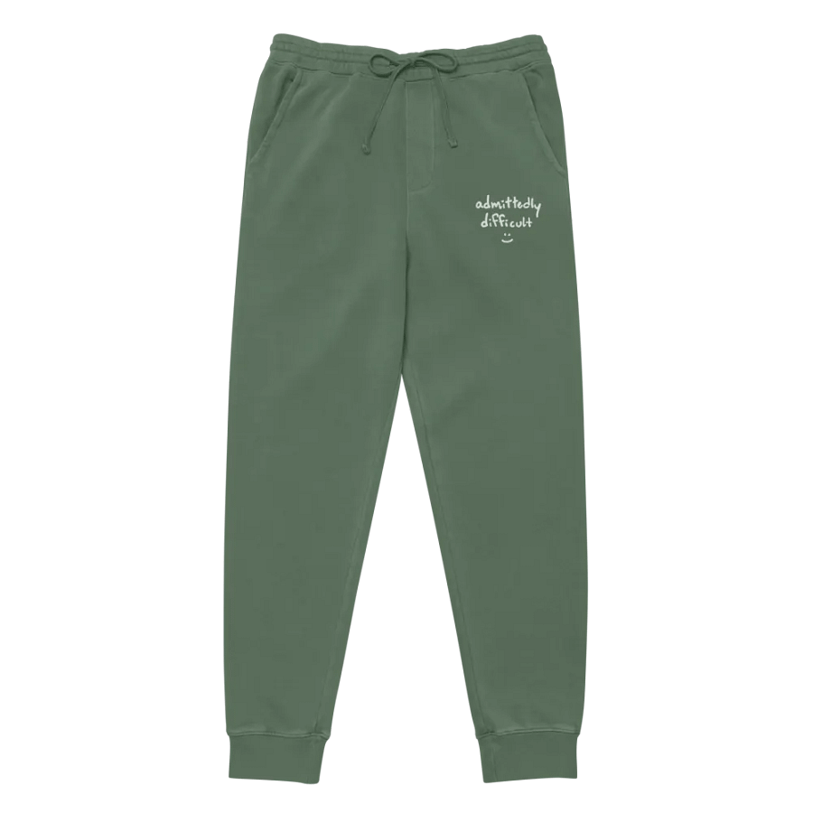 admittedly difficulty (white thread) pigment dyed sweatpants product image (3)