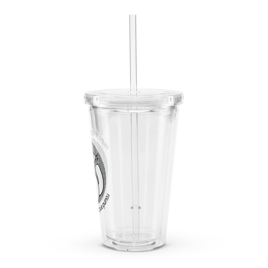 Round and Proud Manul Unlabeled Version - Transparent Cup & Straw product image (4)