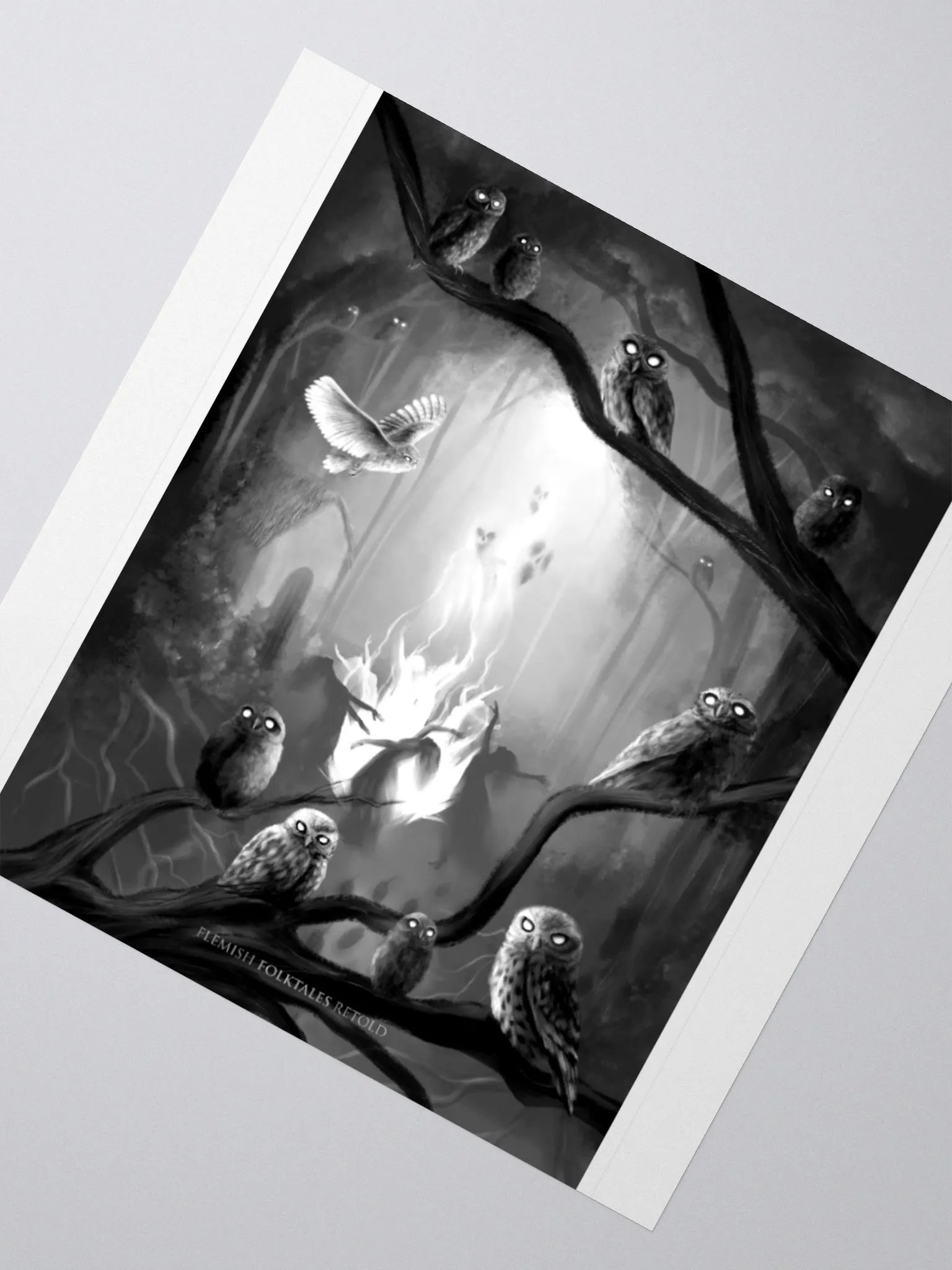 Sefa Bubbels Owl Forest Sticker product image (2)
