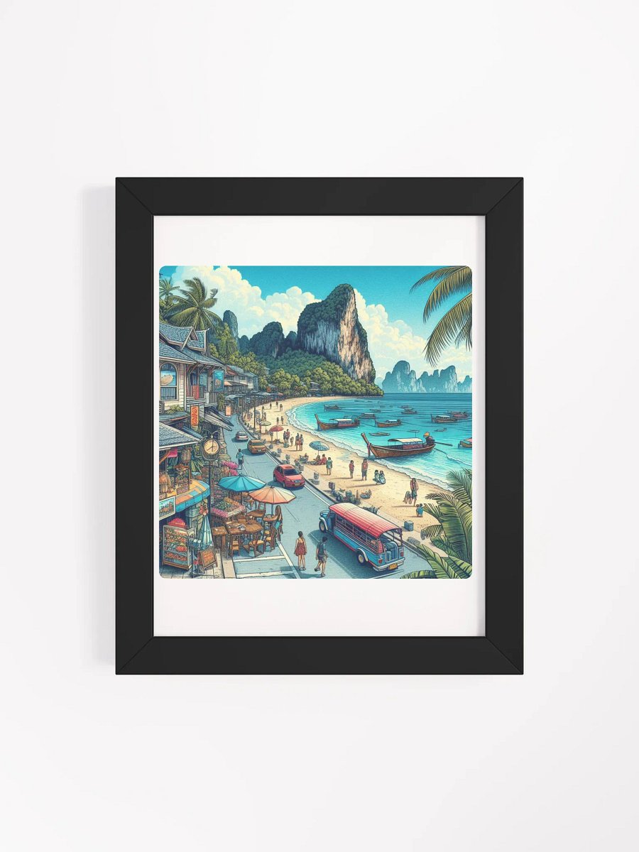 Coastal Paradise Framed Poster | AI Work Krabi city product image (43)