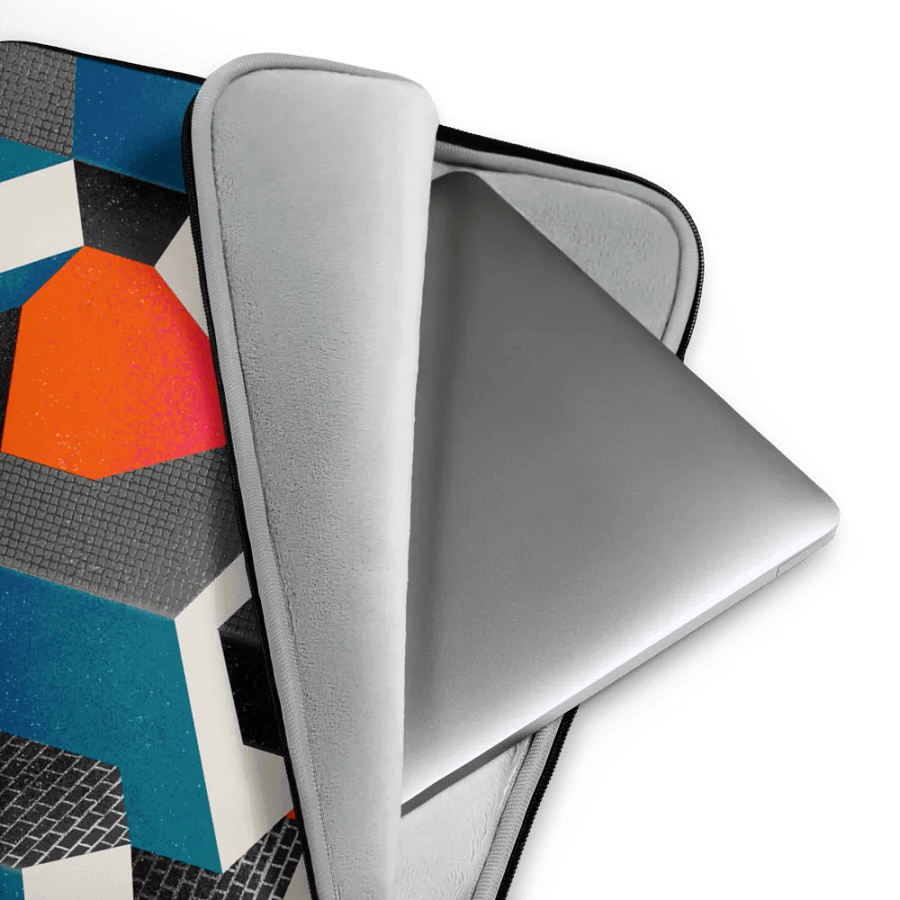 Blue/Orange Geometric Laptop Sleeve product image (3)