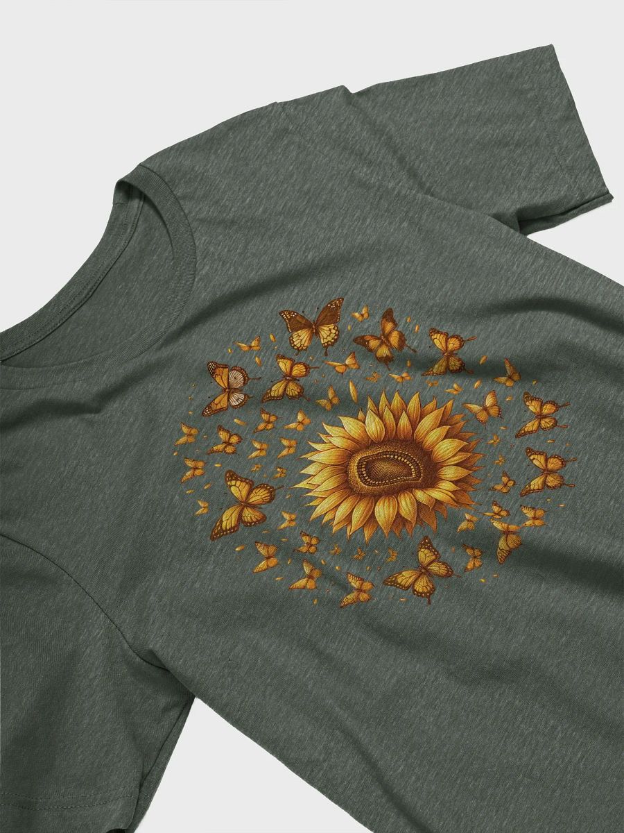 Sunflower and Butterflies T-Shirt, Nature-Inspired Floral Tee, Boho Aesthetic Shirt, Garden Lover Gift, Butterfly Print product image (7)
