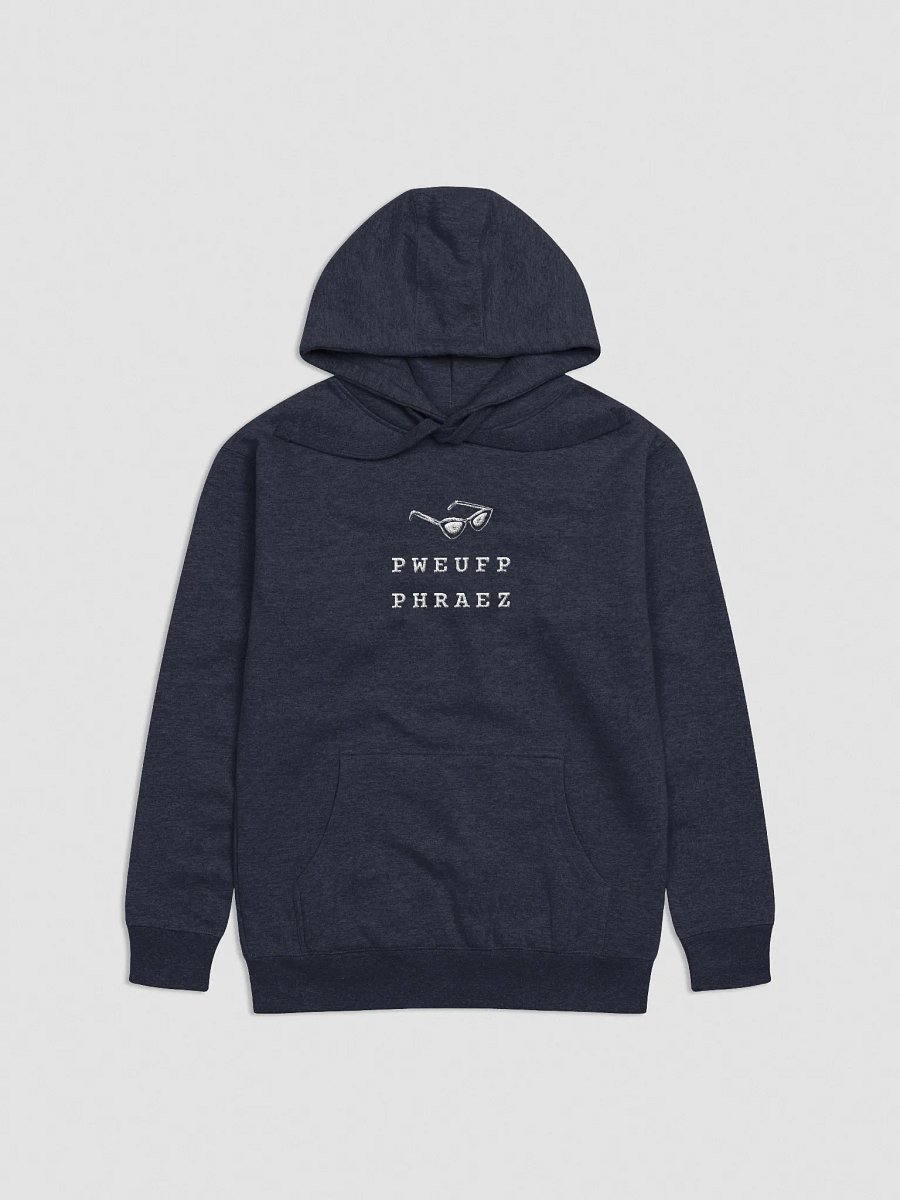 B*TCH PLEASE in steno - Embroidered Hoodie (white) (glasses) product image (1)
