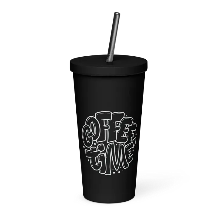 Coffee Time Insulated Tumbler with Straw product image (1)