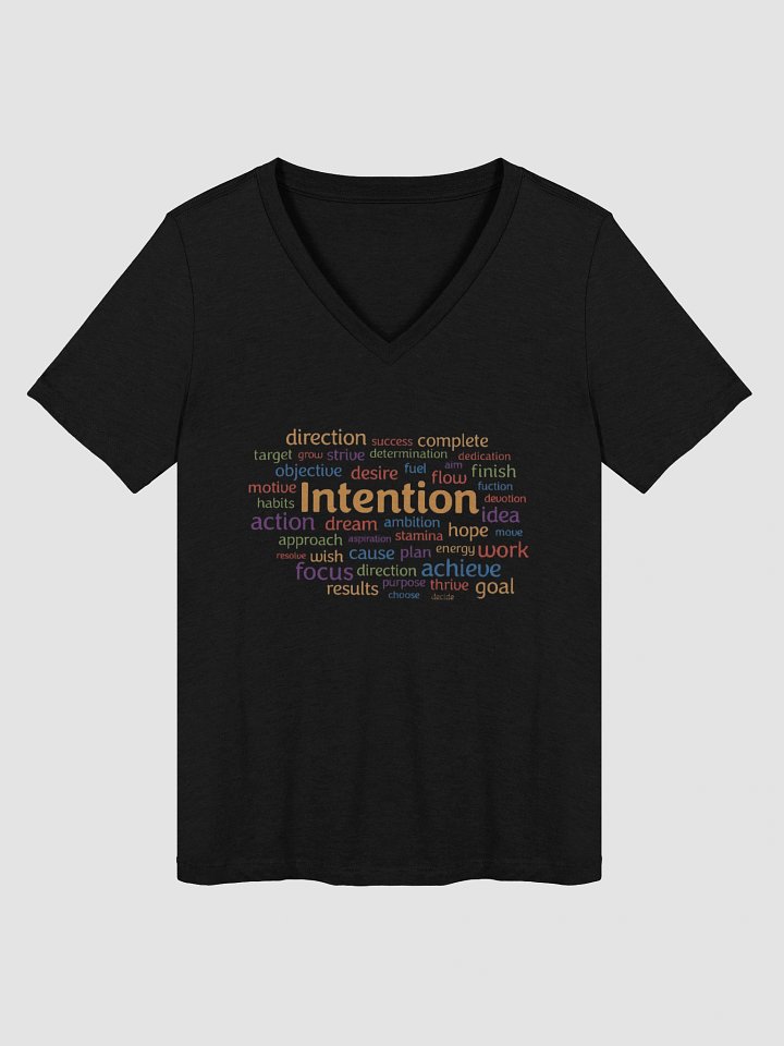 Intention Word Cloud V-Neck Tee product image (2)