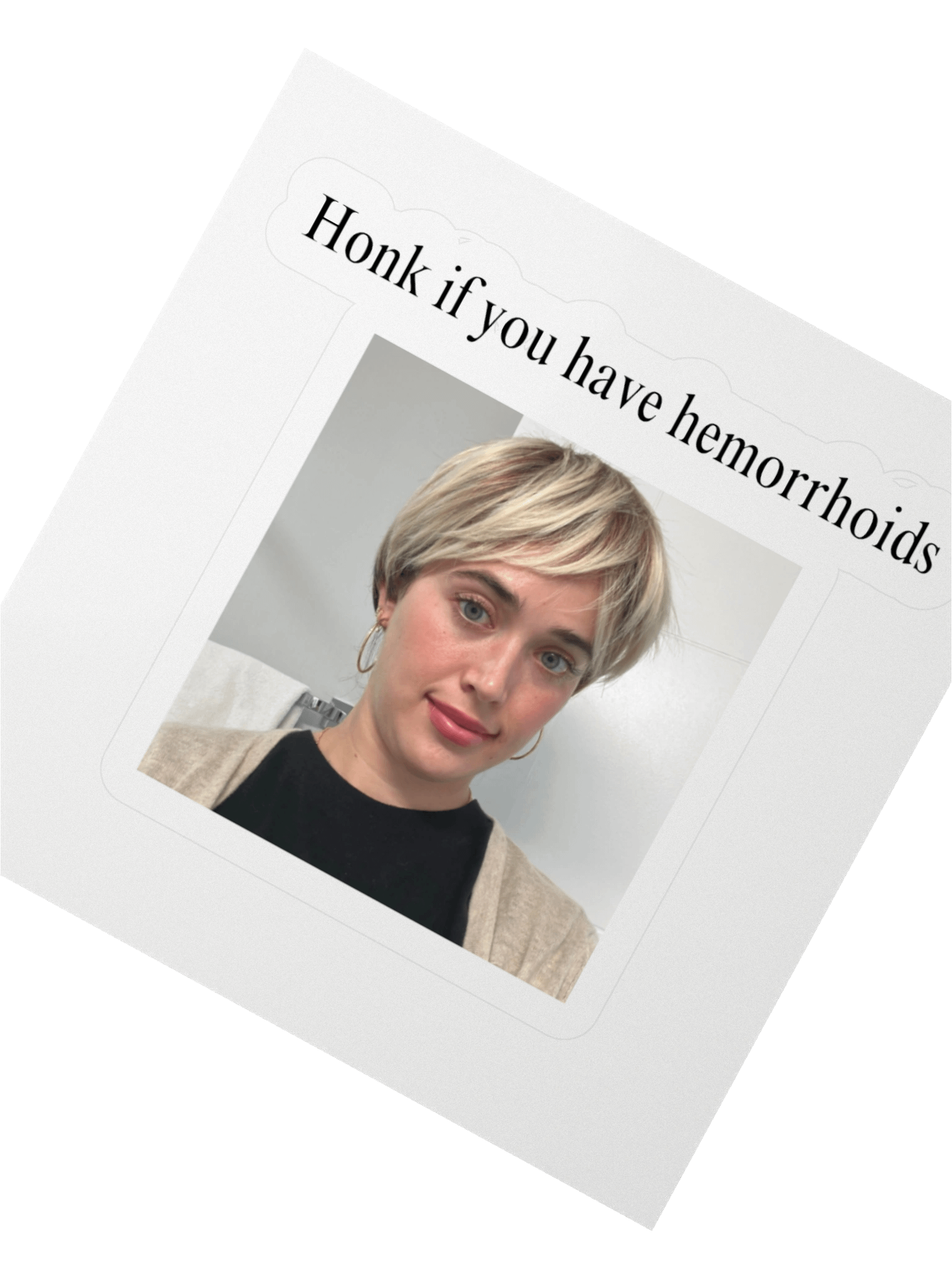 Honk if you have hemorrhoids sticker product image (4)