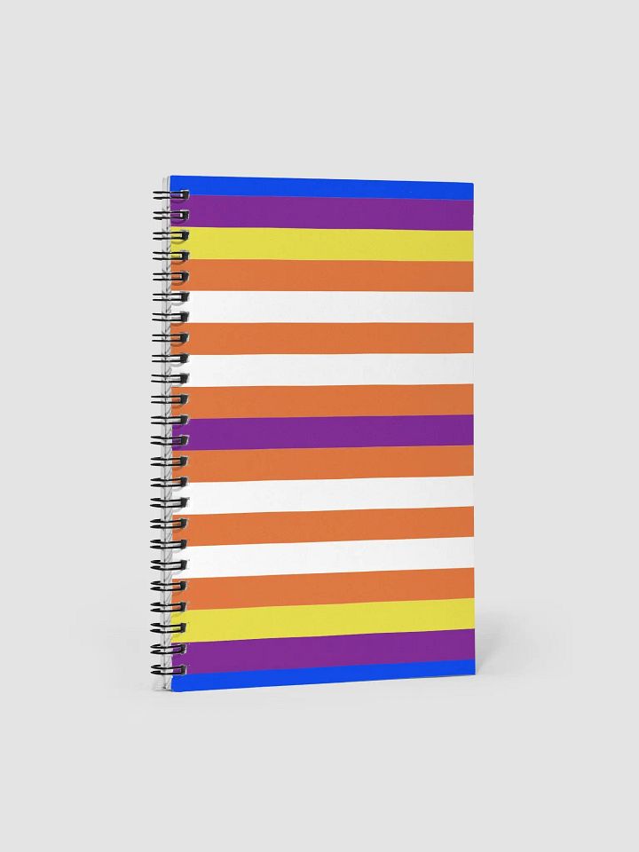 Beach Colored Line Pattern Design Spiral Notebook product image (1)