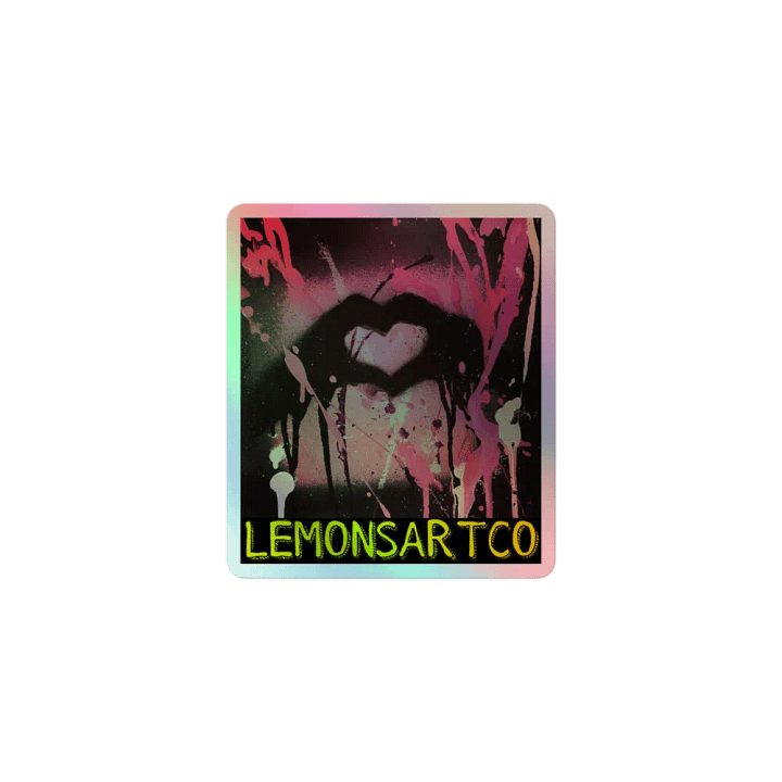 Heart Hands - LemonsArtCo Holographic Sticker product image (1)