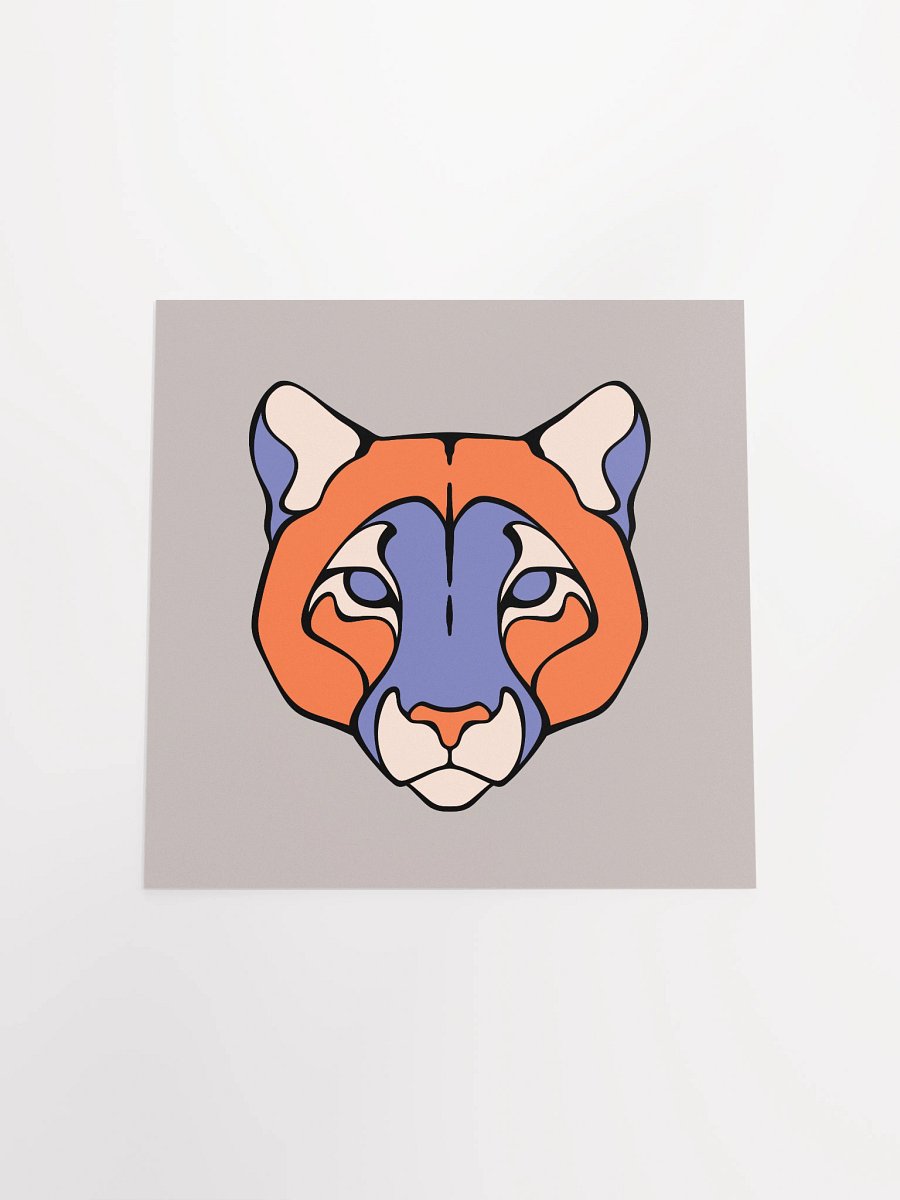 Puma's Gaze - Square Matte Paper Poster product image (17)