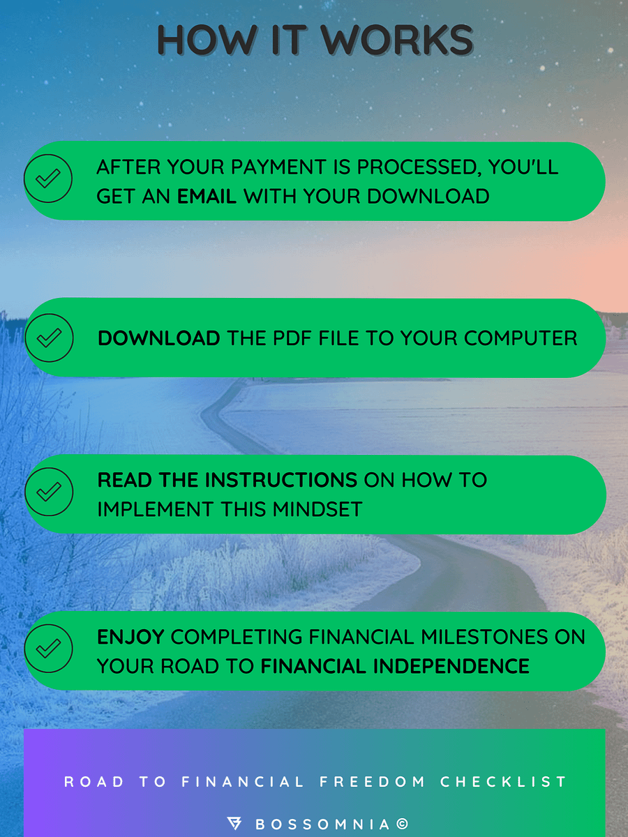 Road To Financial Freedom Checklist product image (3)