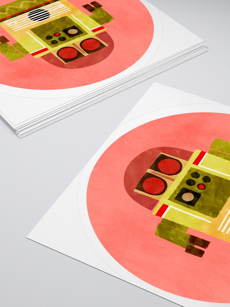 Roller-Egg the Atomic Robot - Round Stickers product image (4)