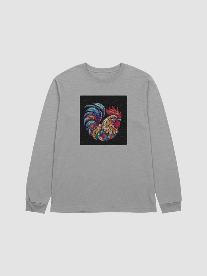 Vibrant Rooster Illustration Long Sleeve Tee product image (17)