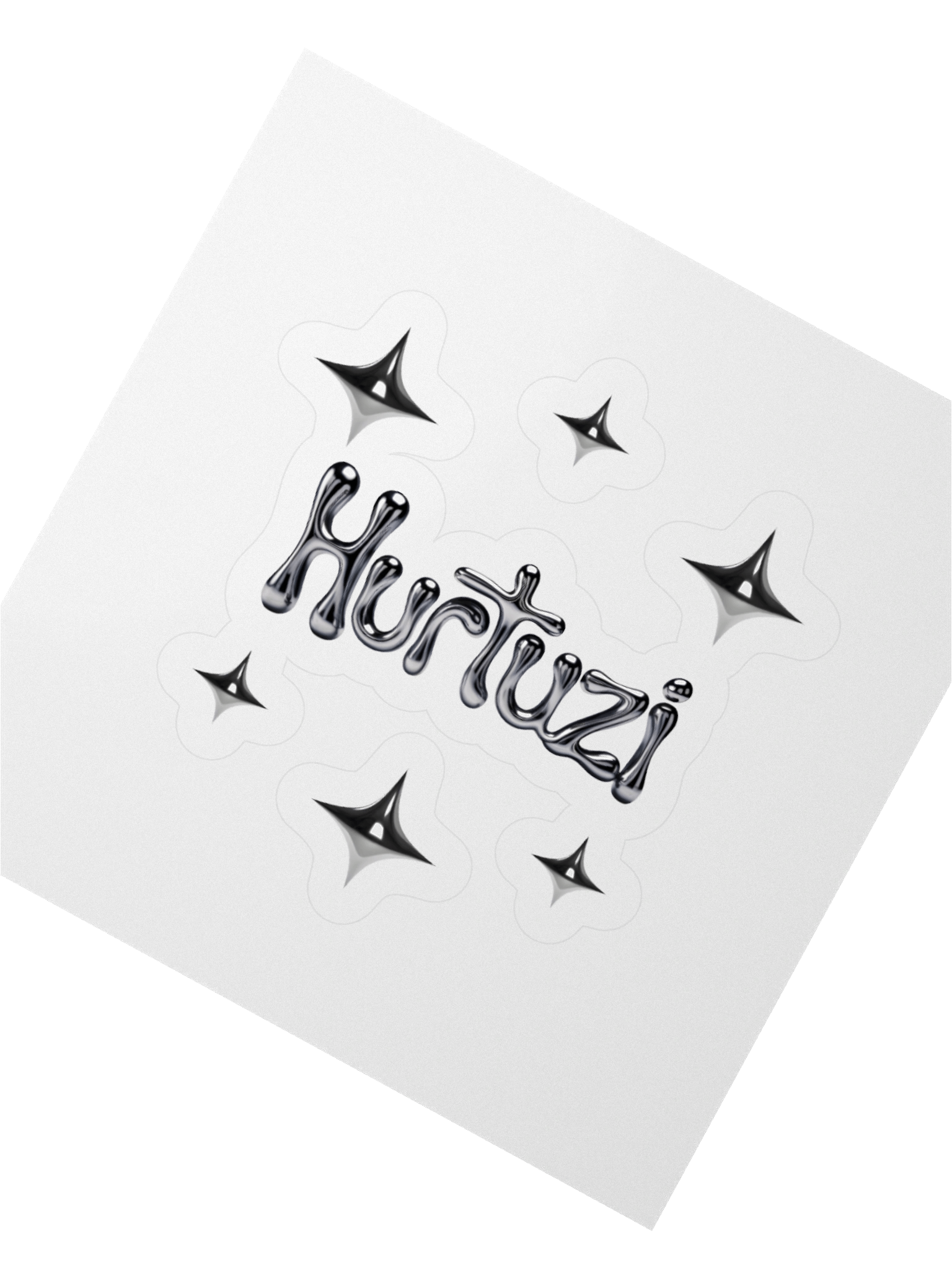 Liquid Chrome 'Hurtuzi' Kiss Cut Stickers product image (2)