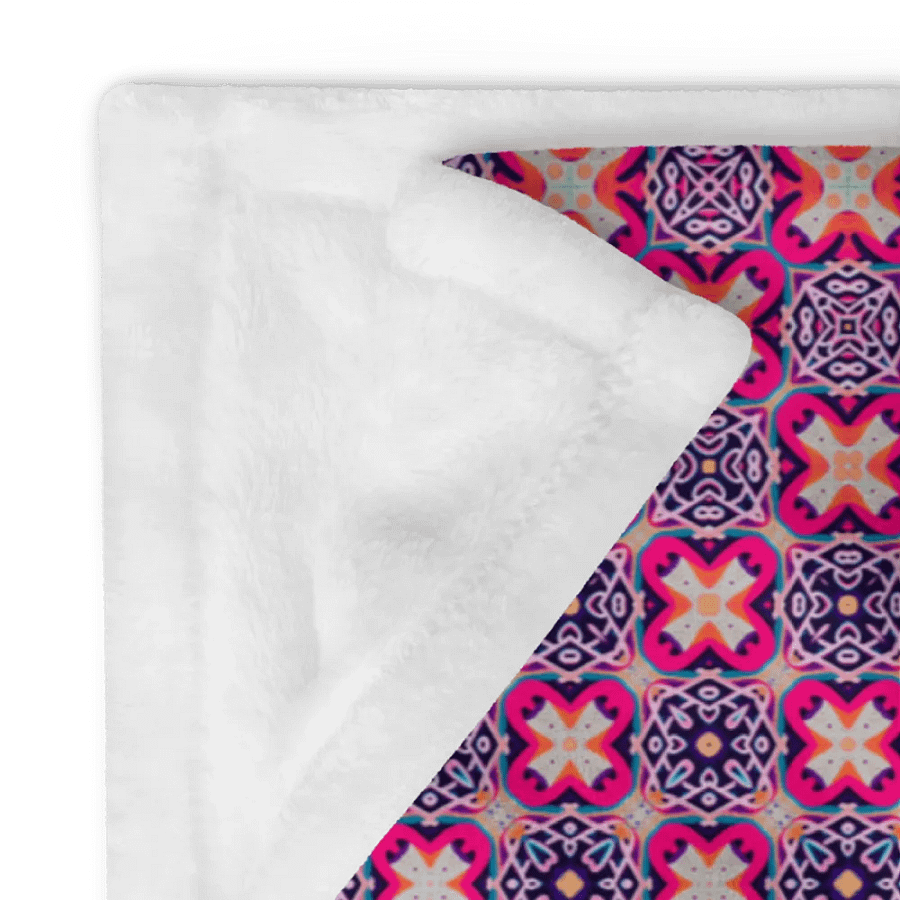 Bloom & Glow Throw Blanket – Colorful Crosses, Circles, and Flowers product image (11)