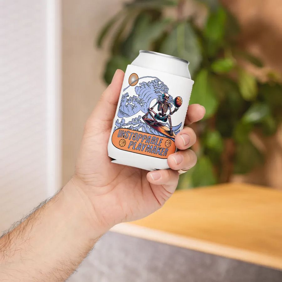 Unstoppable Playmaker Skeleton Basketball Can Cooler product image (6)