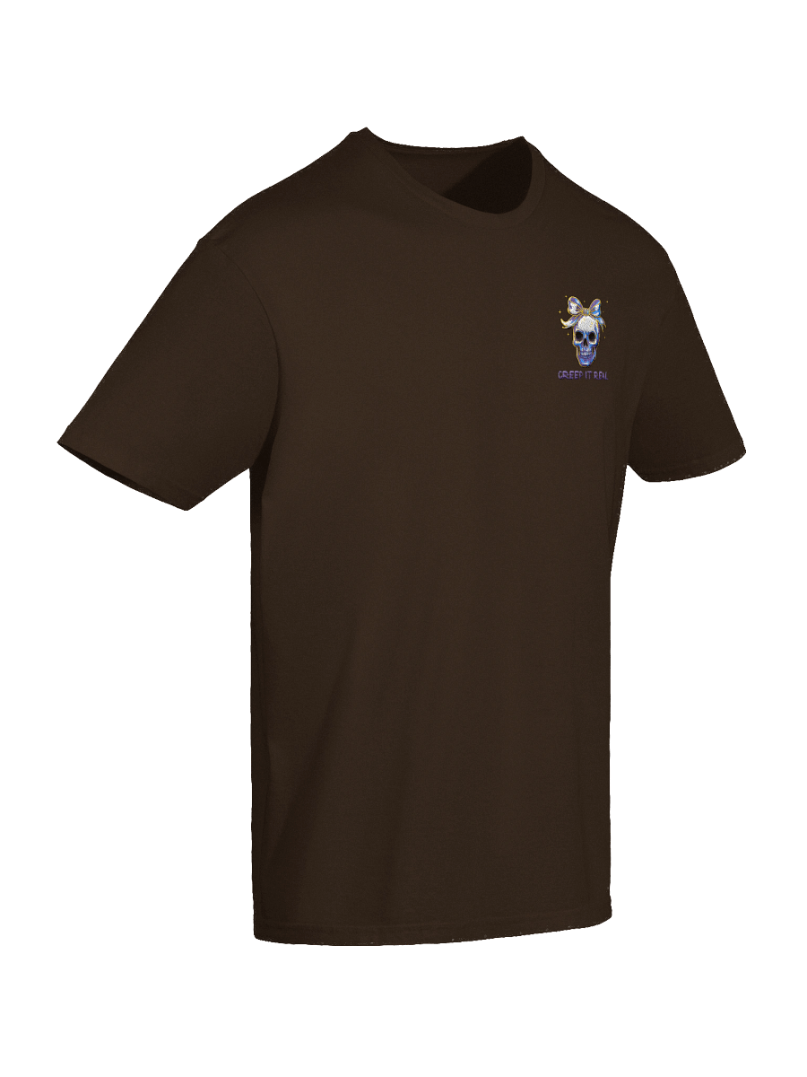Creep It Real Stylized Skull Embroidered T-Shirt product image (29)