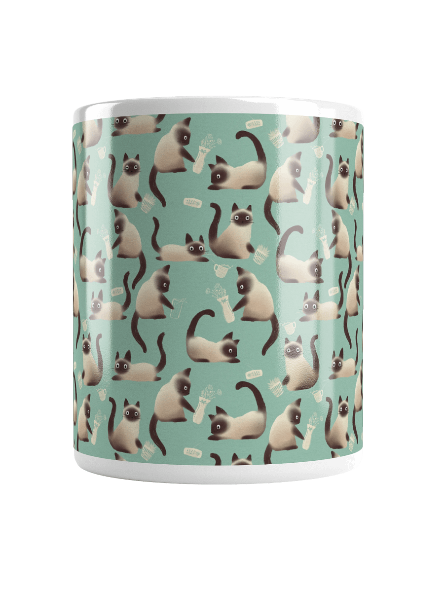 Bad Siamese Cats Knocking Stuff Over Mug, Mint product image (15)