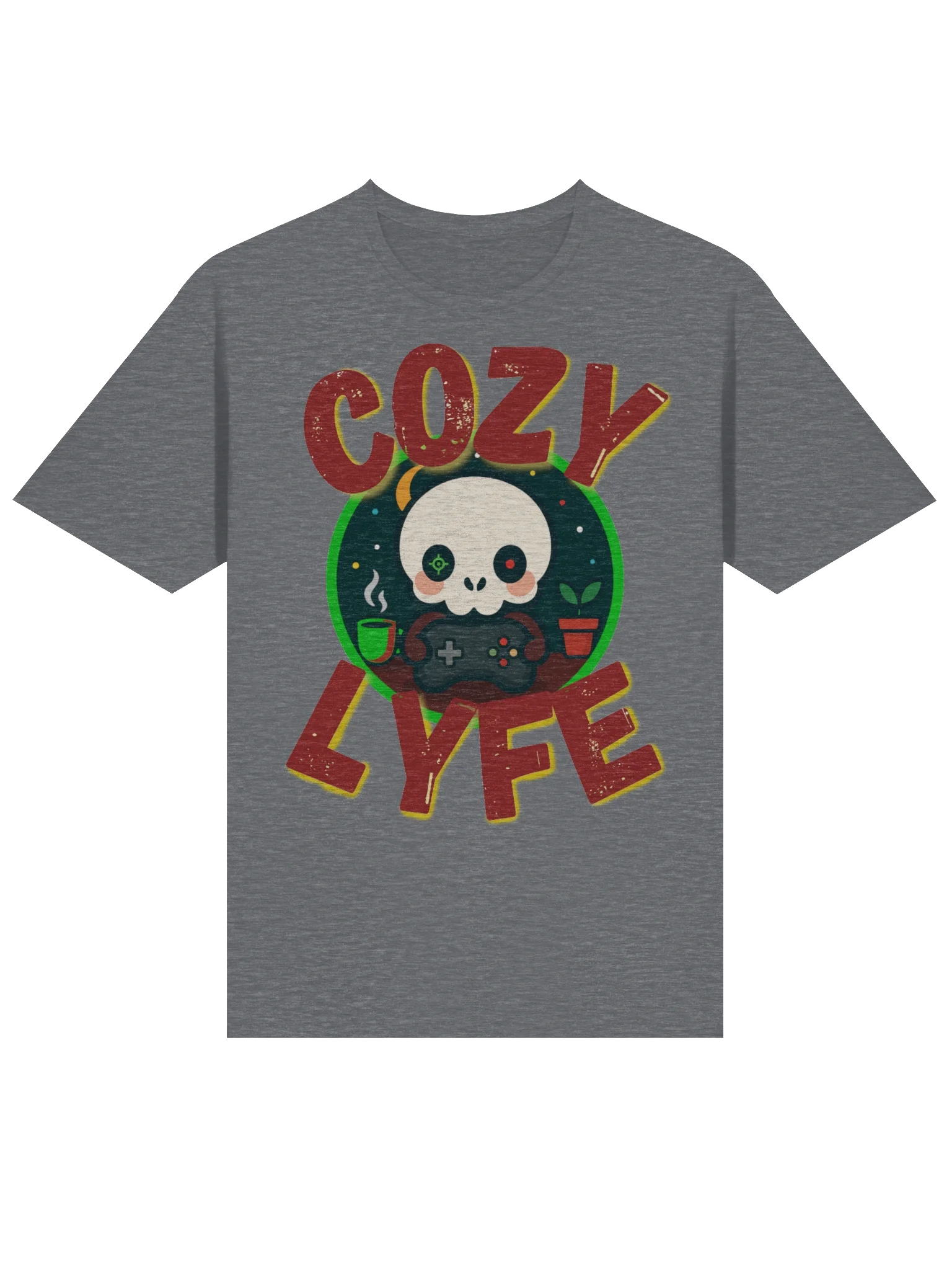 Cozy Gaming Skull T-Shirt product image (11)