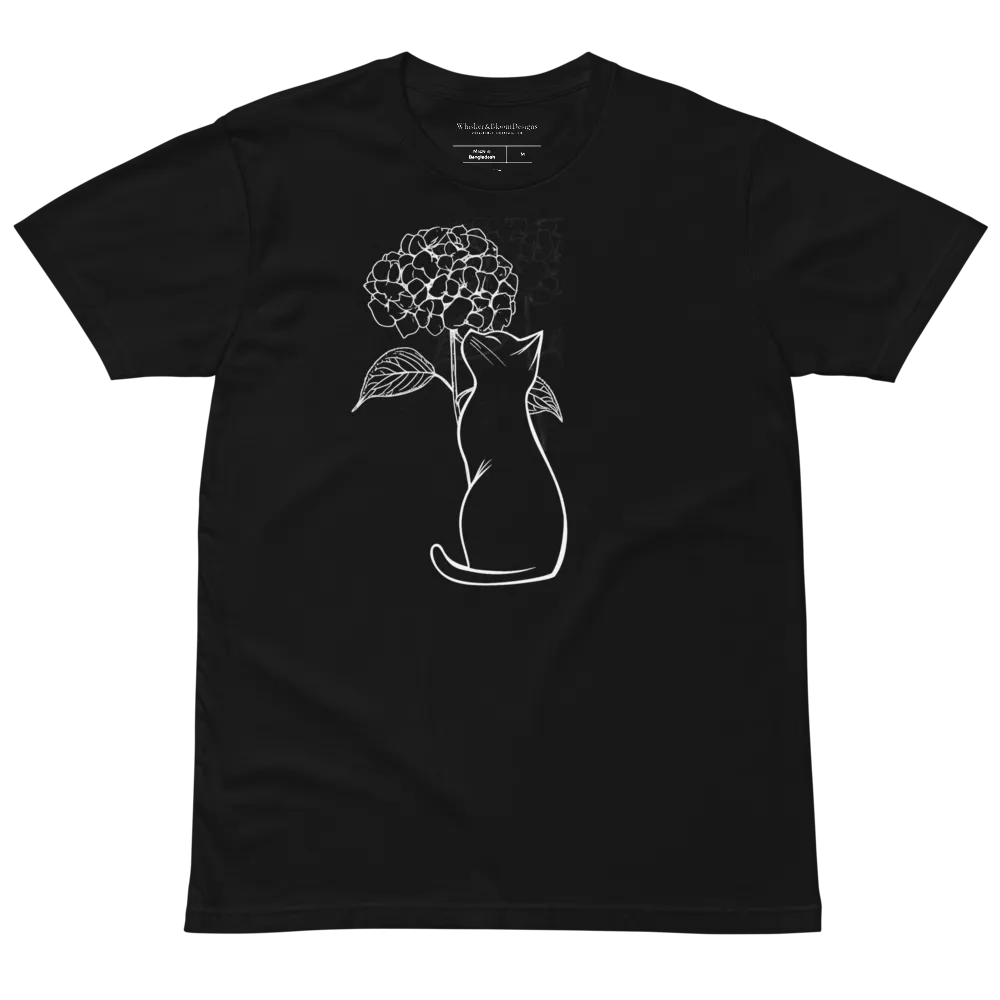 Hydrangea Cat Supreme Comfort Unisex T-Shirt product image (2)