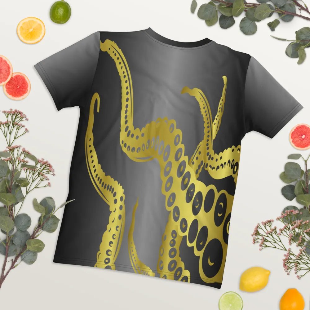 Octopus Tentacles Gold All Over Print T-shirt product image (8)