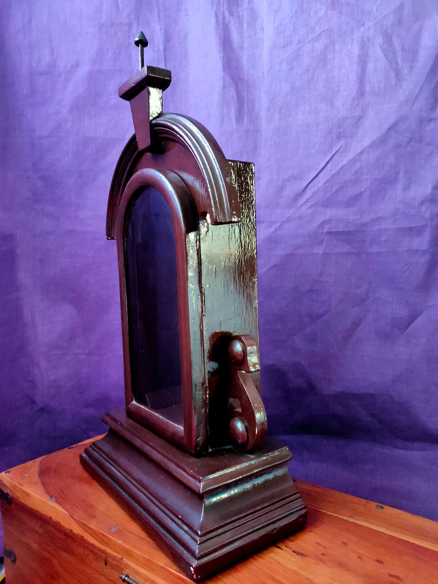 Pequeno altar religioso em madeira, oratório século XIX, vintage restaurado product image (10)