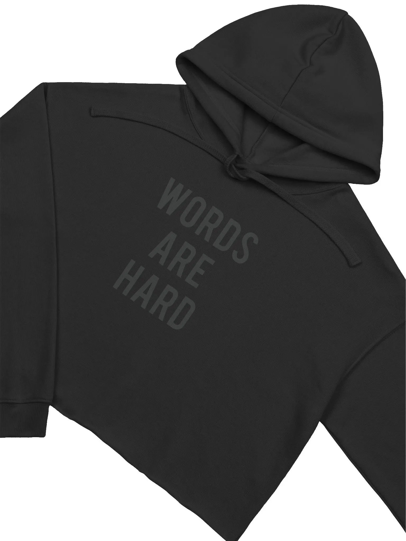 Words Are Hard Women's Cropped Hoodie product image (2)