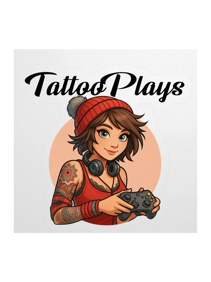 TattooPlays kiss cut sticker product image (1)