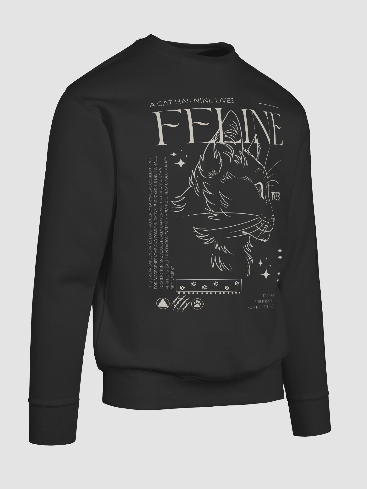 Feline Design Comfortable Sweatshirt product image (7)