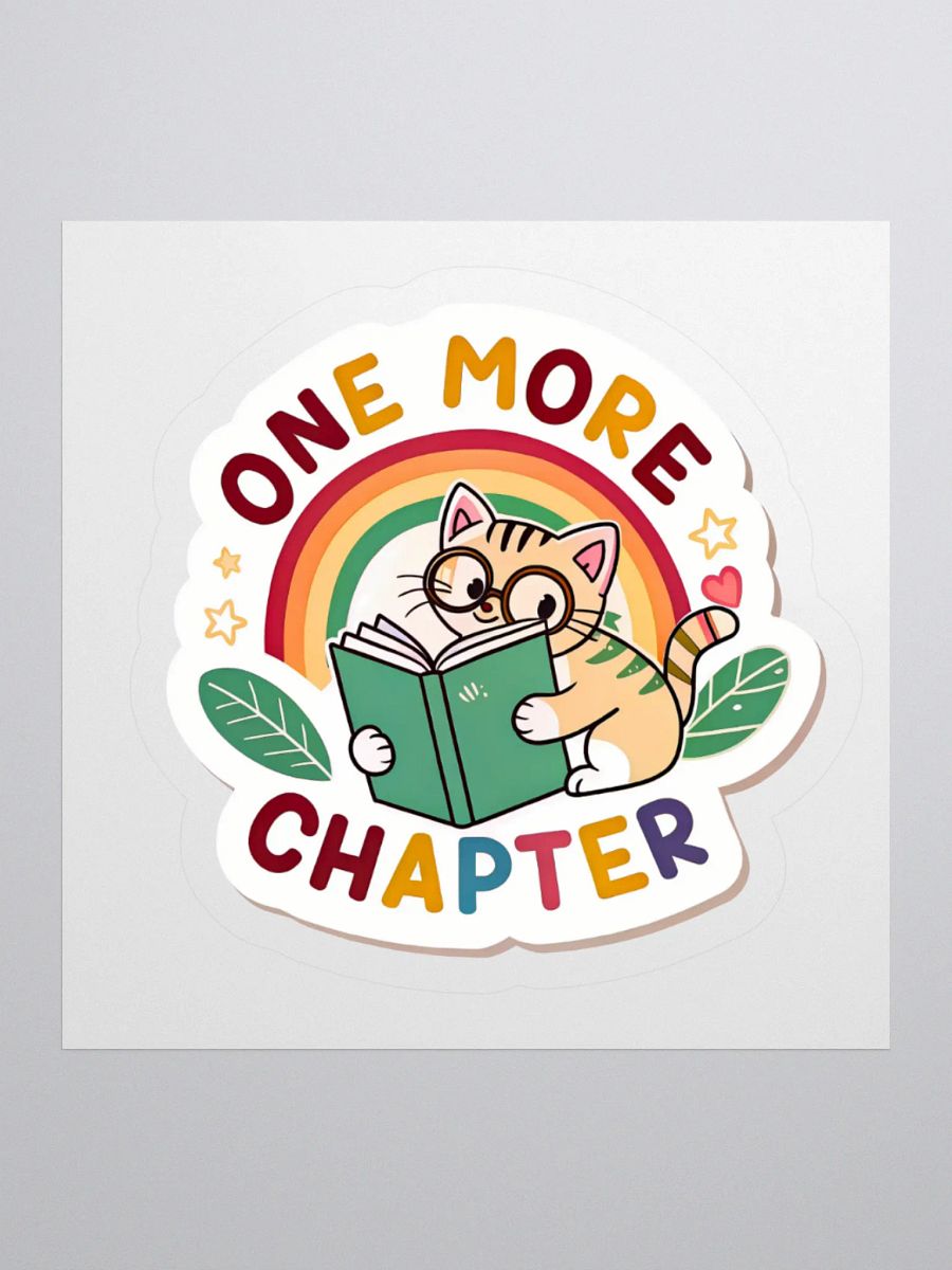 Rainbow Reading Cat Stickers product image (2)