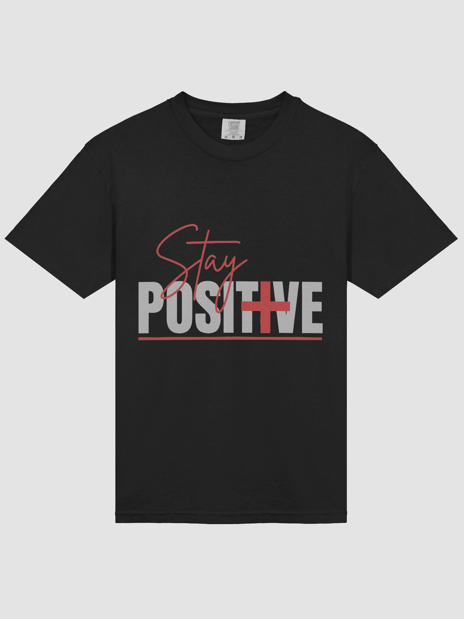 Stay Positive – Minimalist Red and Grey Inspirational Design product image (3)