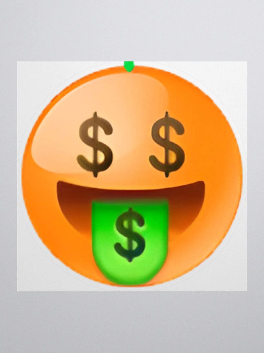 B45G Orange Money-Mouth Emoji Sticker product image (1)