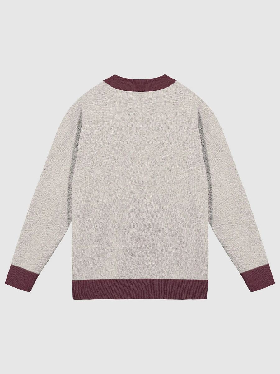 Bubbly and a B*tch (taupe and maroon sm. design) knitwear cardigan product image (7)