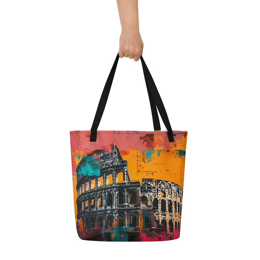 Tote Bag: Historical Roman Colosseum Artistic Travel Abstract Art Design product image (6)
