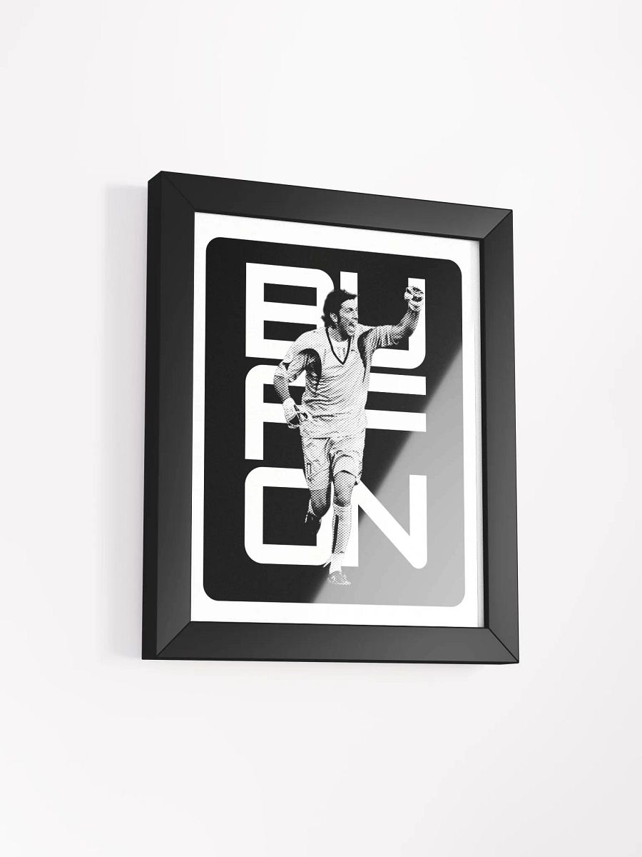 Gianluigi Buffon BW Italy Name Art Framed Print product image (4)