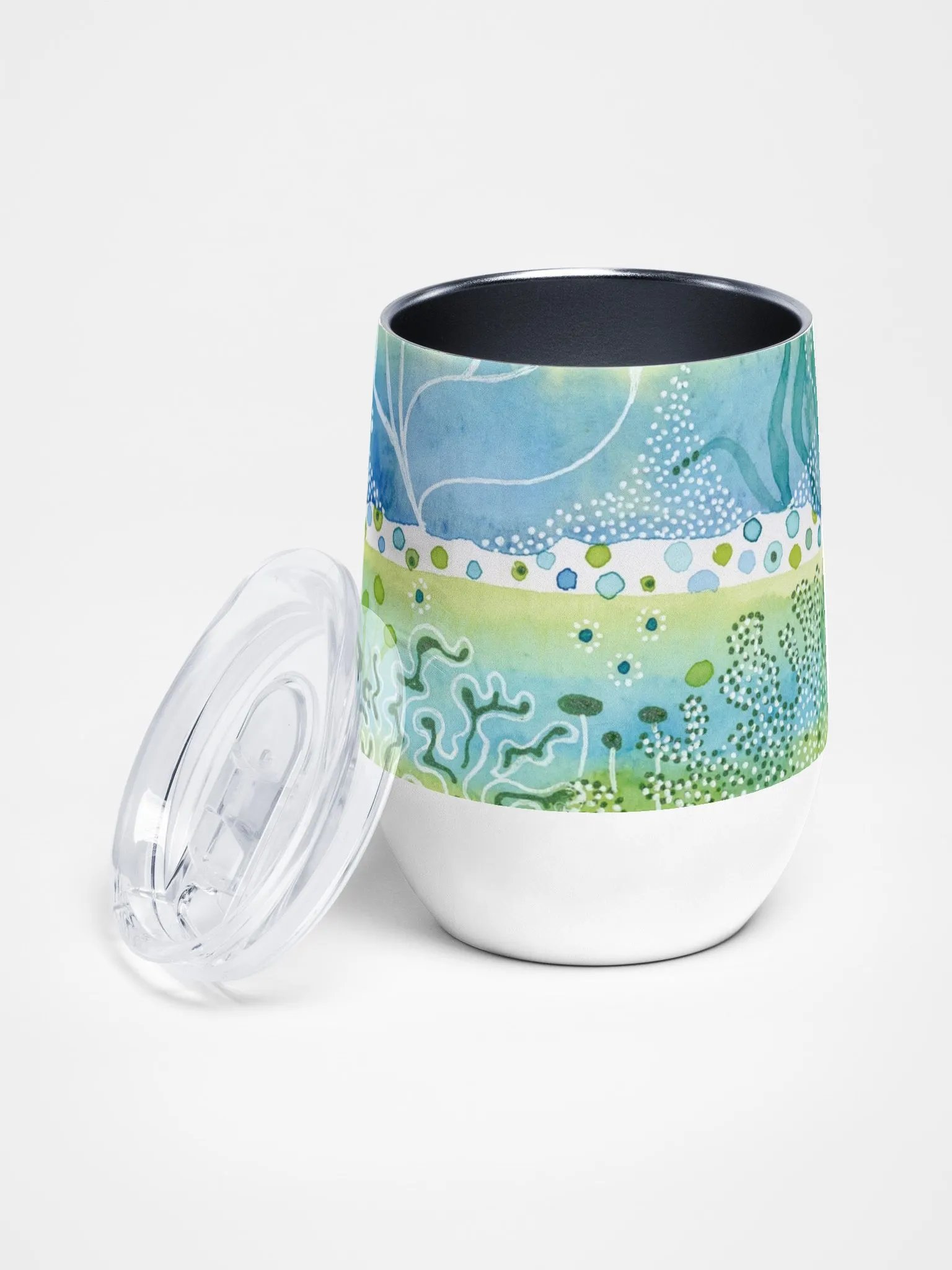 Abstract Ocean Life Wine Tumbler product image (1)