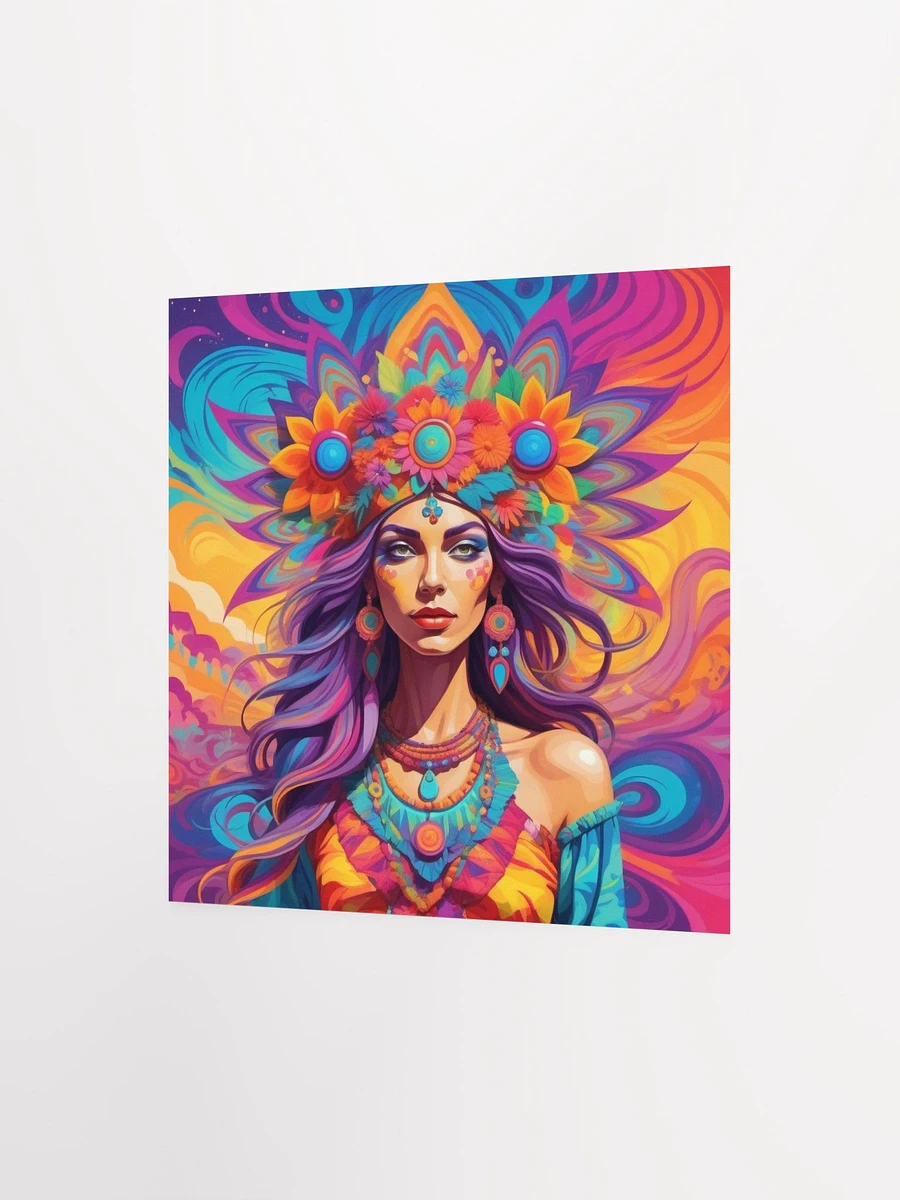 Flower Power Priestess - Square Poster product image (4)