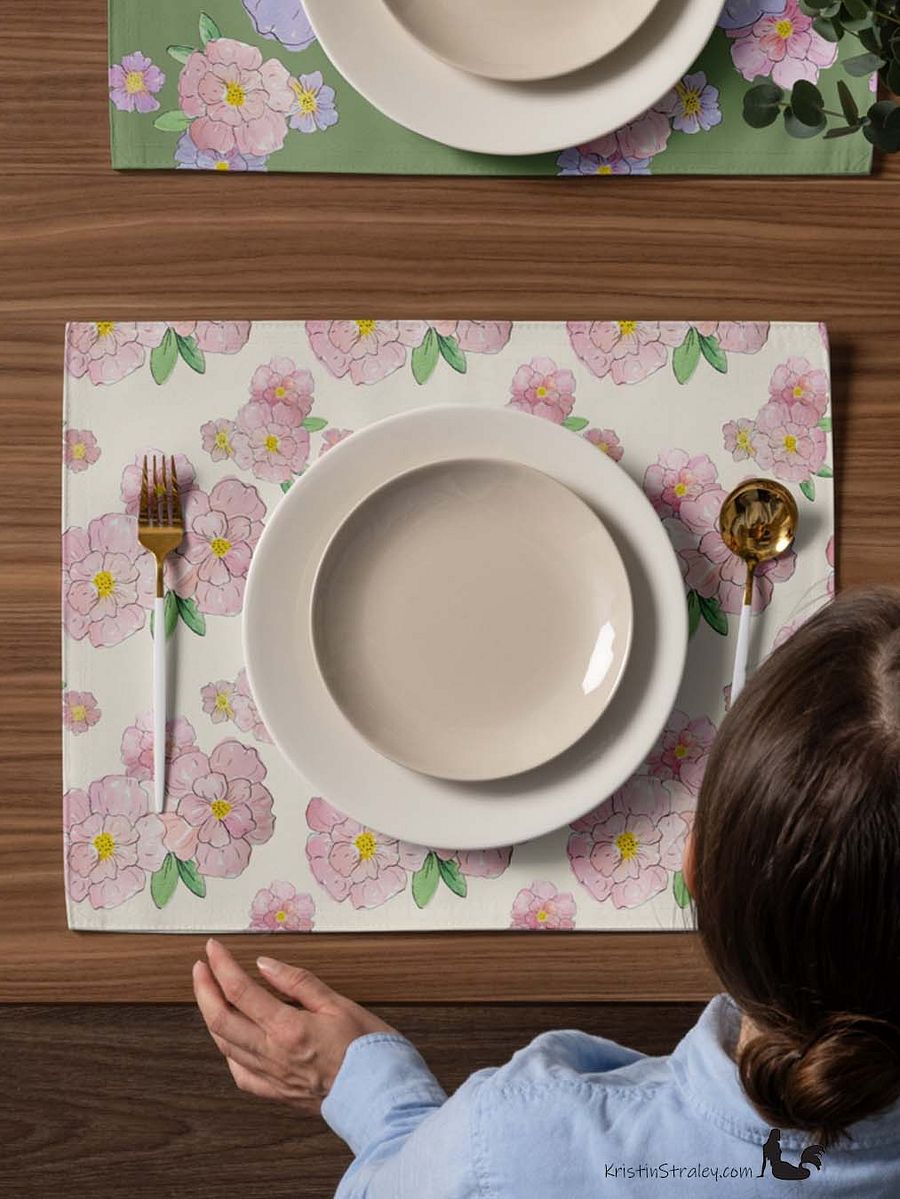 Gingham Blossoms Placemat Set of 4 product image (6)