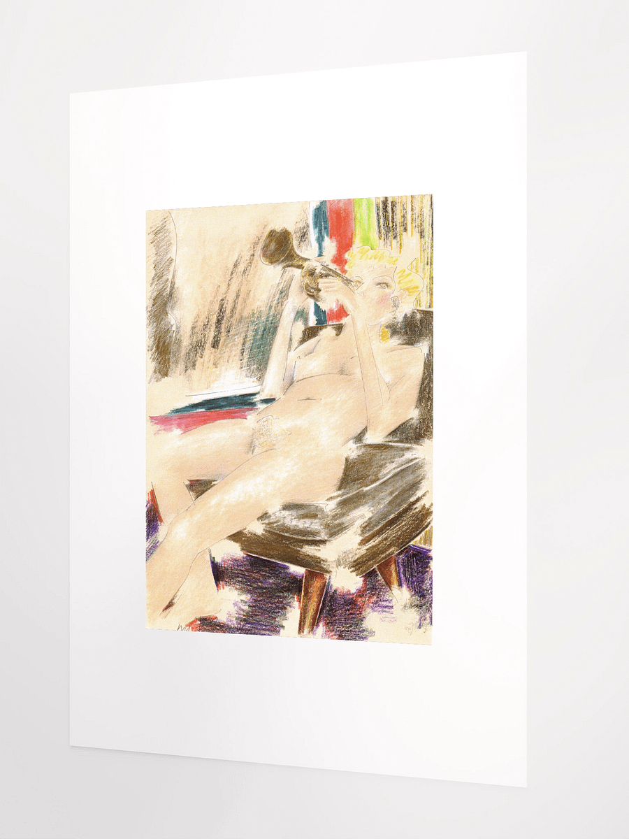 Woman Playing a Trumpet 1985 print product image (3)