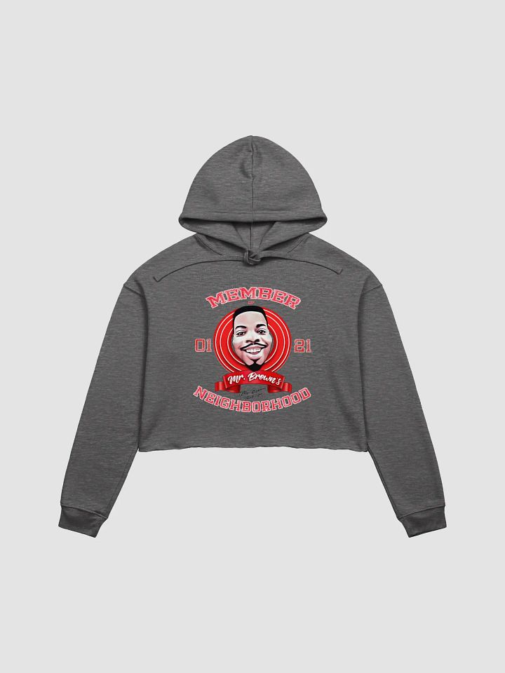 Mr. Brown's Neighborhood Crop Hoodie (White) product image (2)