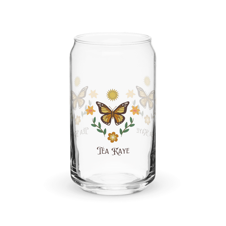 Butterfly Bliss Iced Coffee Glass product image (1)