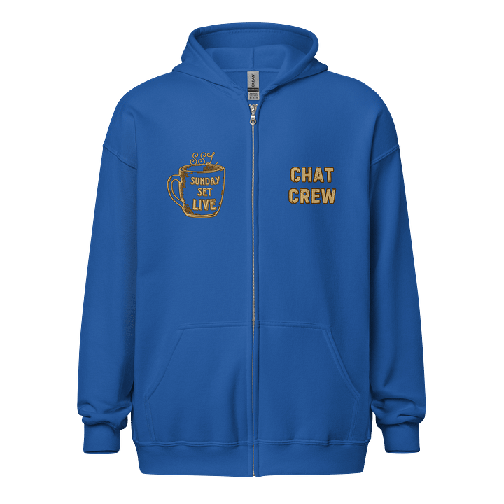 NEW!! zip hoodie w/arch guitar logo and SSL chat crew badge product image (1)