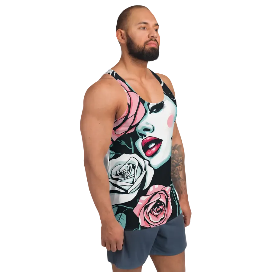 Roses and Beauty All-Over Tank Top unisex product image (3)
