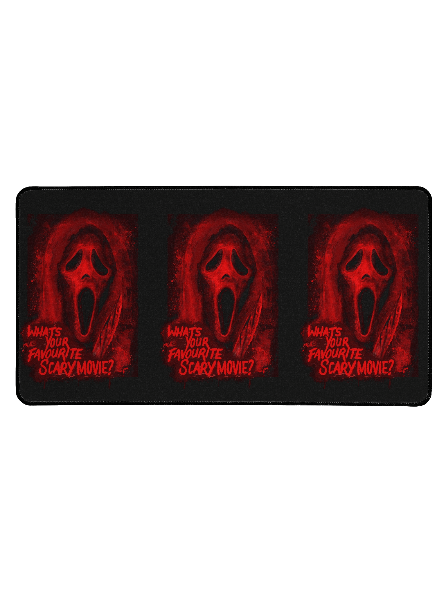 Red Ghost Face Large Desk Mat product image (1)