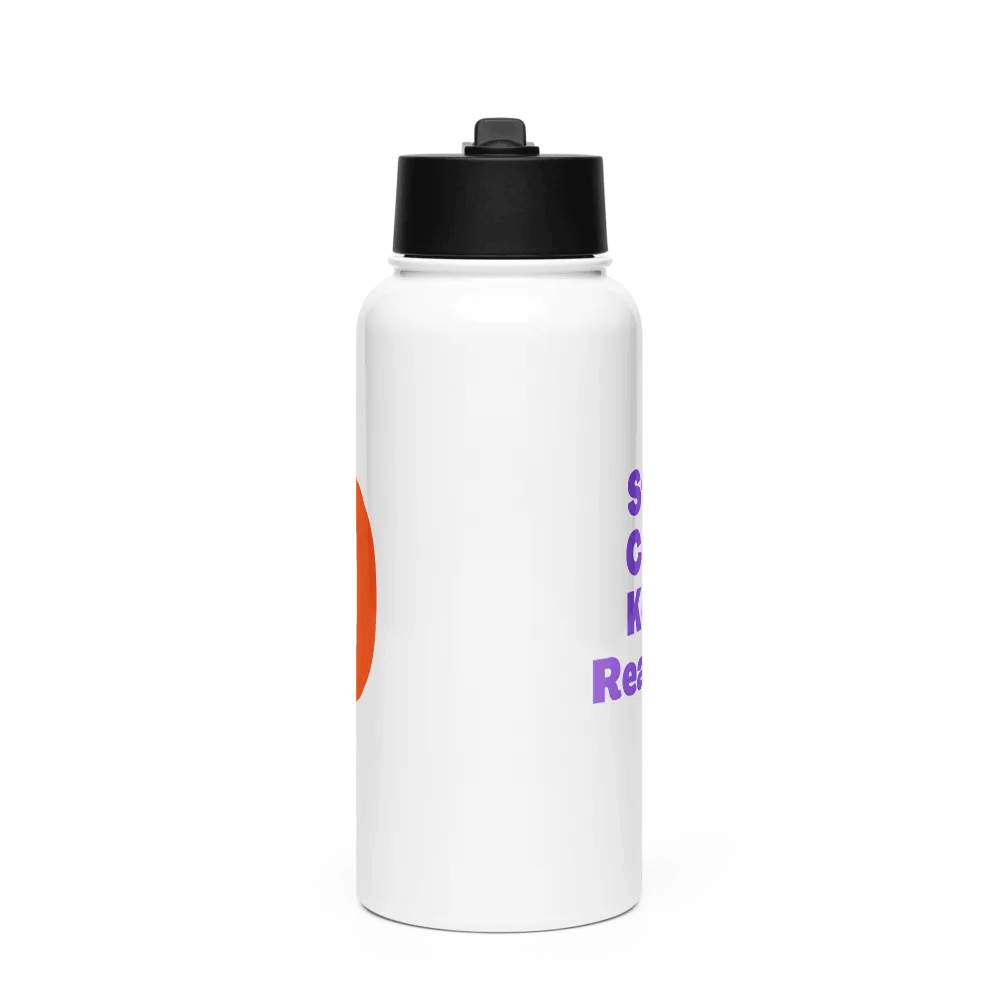 Water Bottle "Stay Cool, Keep Reading" Purple product image (2)