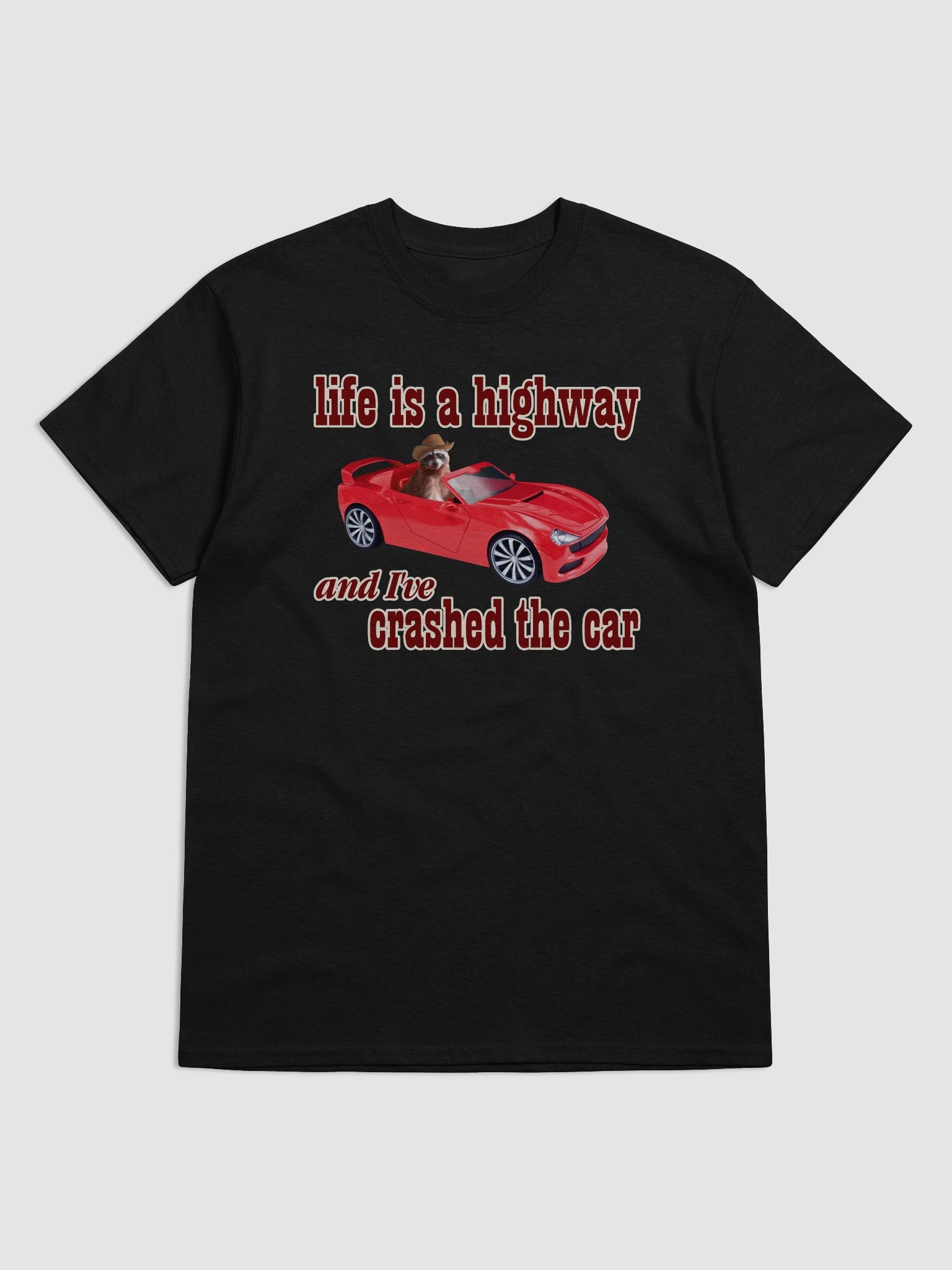 Life is a Highway - Raccoon T-shirt product image (49)